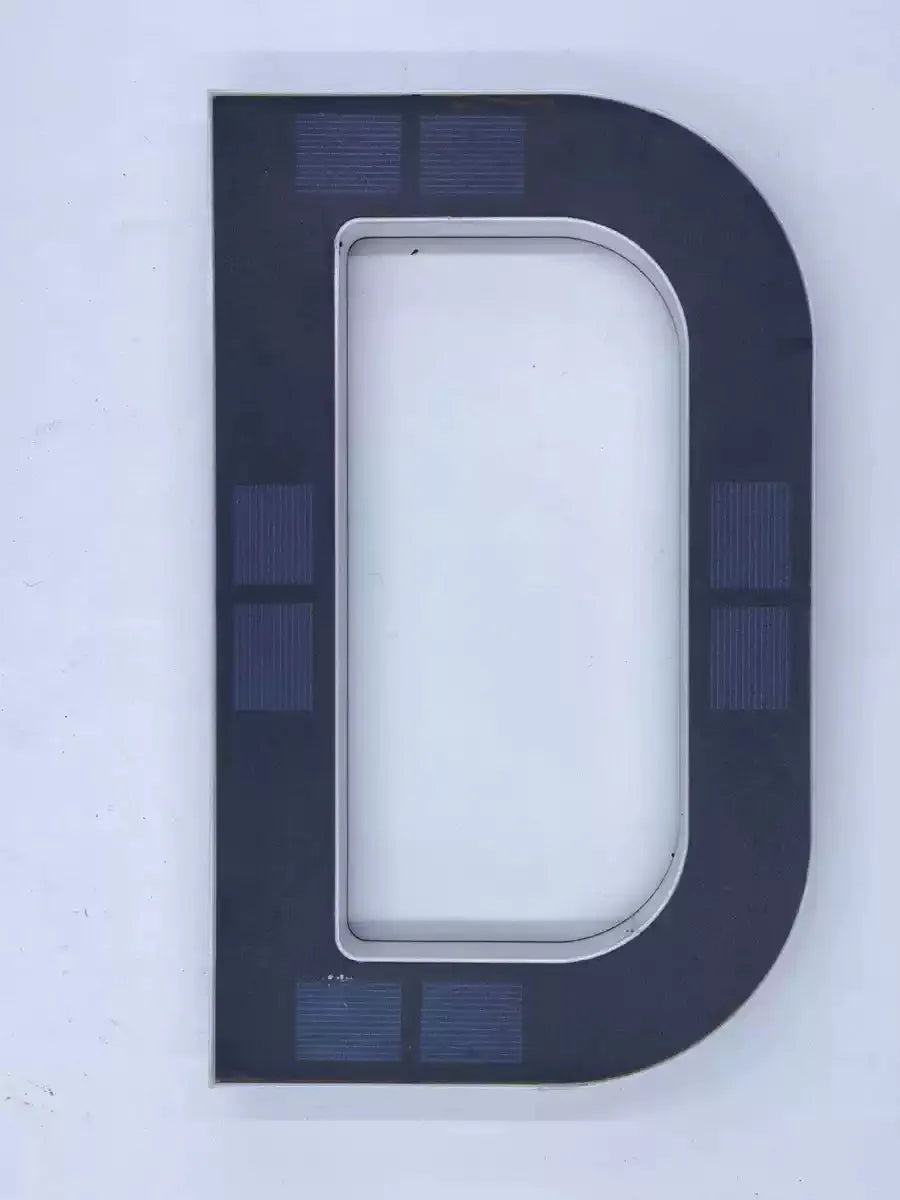 23cm Solar LED Address Sign, Digital House Number Light,Shopping Mall Door Address Smart Sensing LED Lights,No Wiring Required