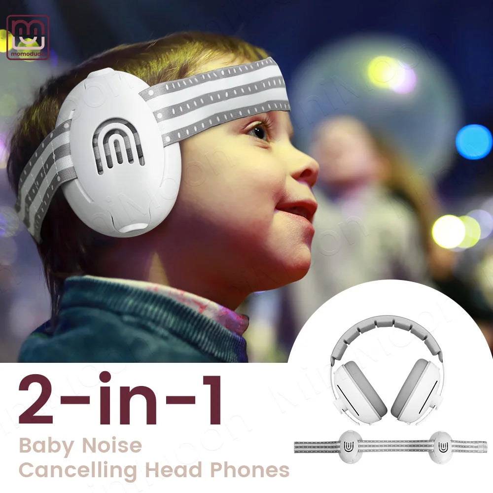 Comfortable Baby Earmuffs for 0-36 Months, Noise Reduction for Travel, Sleep & Events, Adjustable & Lightweight