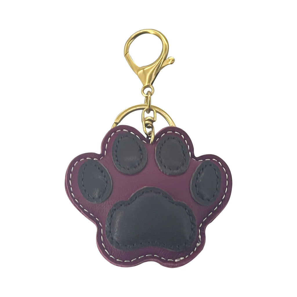New Cute Cat Paw Key Ring Cow Leather Handbag Pendant Trendy Luggage Bag Accessories cat Footprint For Women and Men