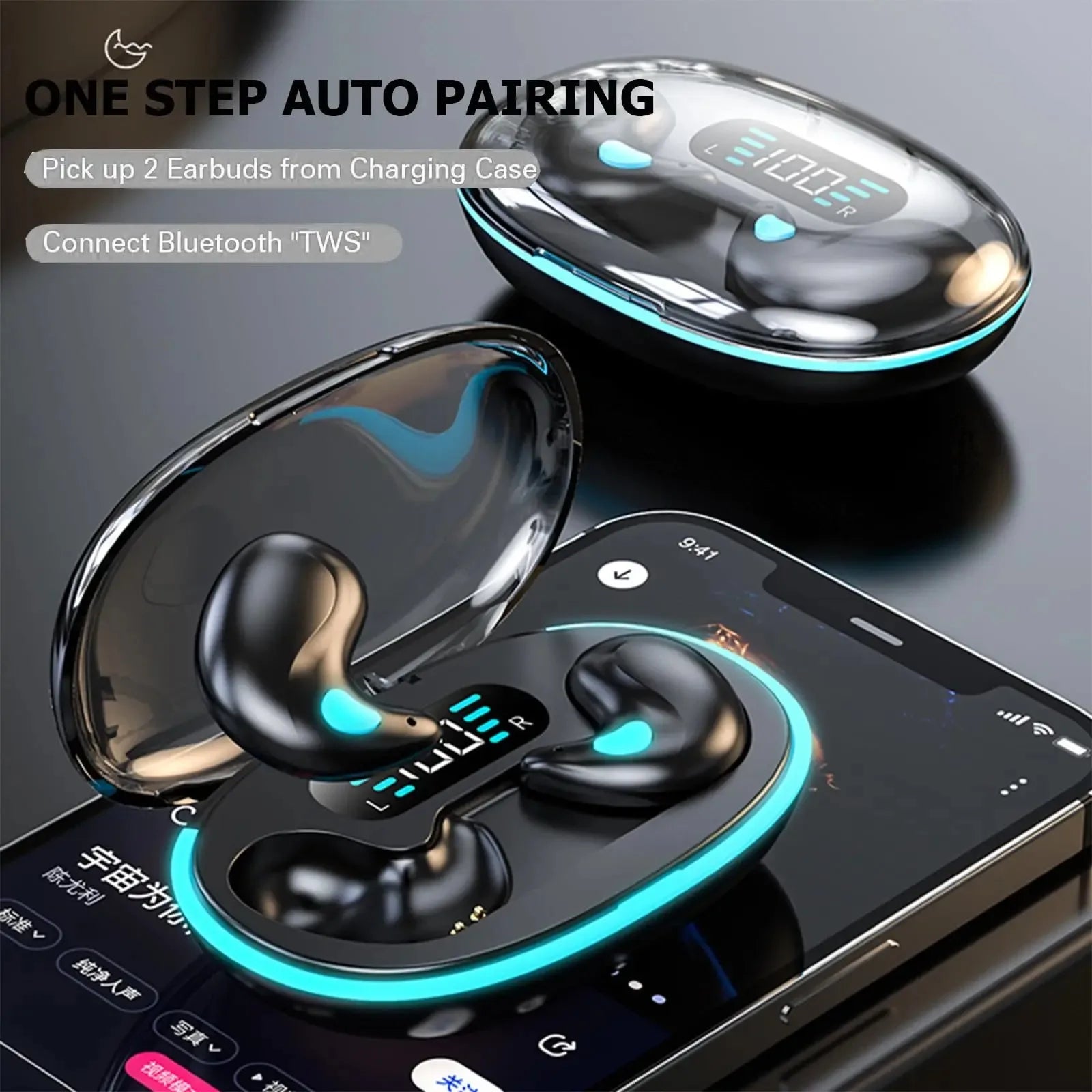 Bluetooth 5.3 Wireless Earbuds for Side Sleepers Mini Design Portable Audio for Small Ears Ultra-Mini Sleep Earphones With Mic