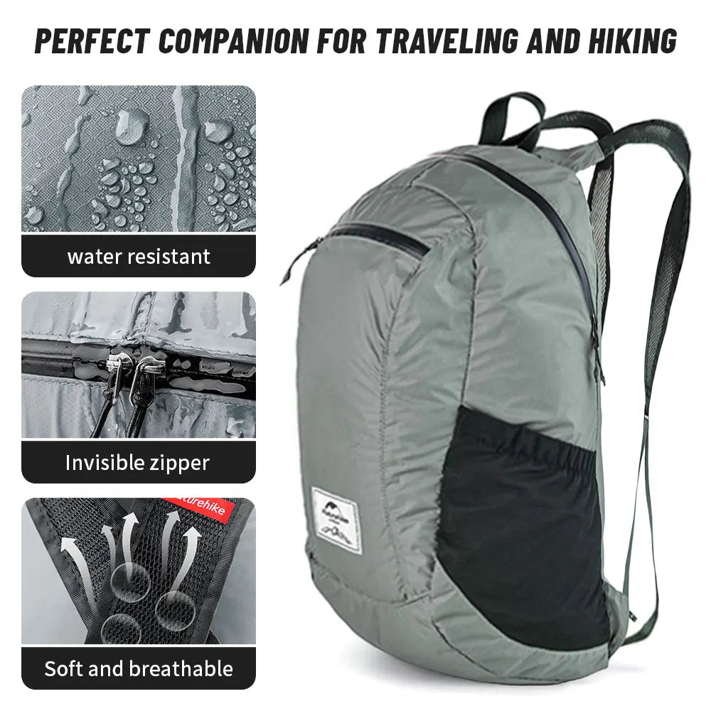 Naturehike 18L Hiking Backpack Ultralight Foldable Waterproof Travel Bags For Men Outdoor Portable Woman Camping Small Backpack