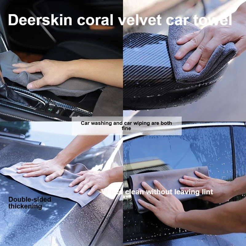 for Volkswagen suede and deerskin towels, car window cleaning cloths, watermarked absorbent car interior towels, car