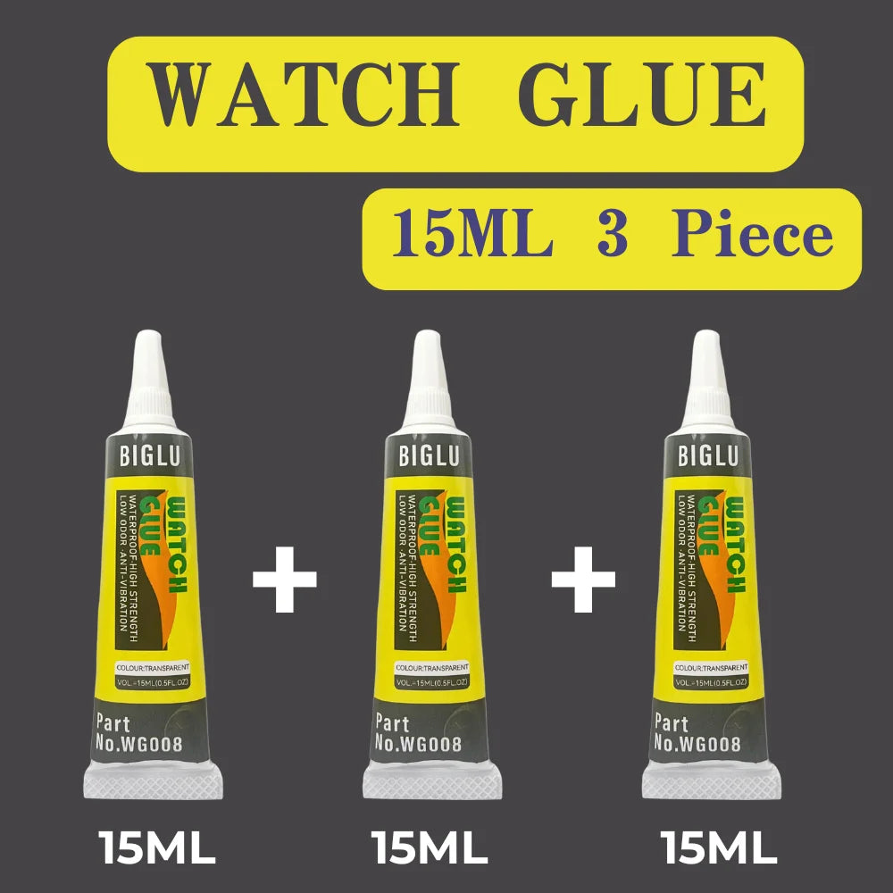 BIGLU Transparent Waterproof Soft Repair Smart Watch Glue Seal Metal Glass Jewelry DIY Cover Frame Adhesive 15ml