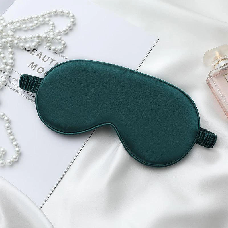 Double-Sided Soft Silk Sleeping Eyeshade Light Blocking Breathable Strap Adjustable Zero Eye Pressure Sleep Eye Mask for Home