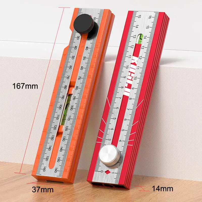 Marking Protractor Multi Angle Ruler Foldable Depth Measuring Tool Gauge For Woodworking Leveling Posit