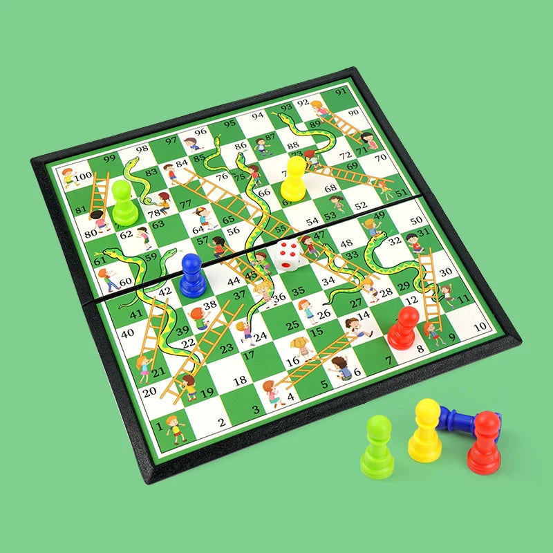 Snake and Ladder Game Board Family Interaction and Friend Party Toy Enhances Logical Thinking Suitable for Birthday, Christmas, Halloween, Thanksgiving Gifts