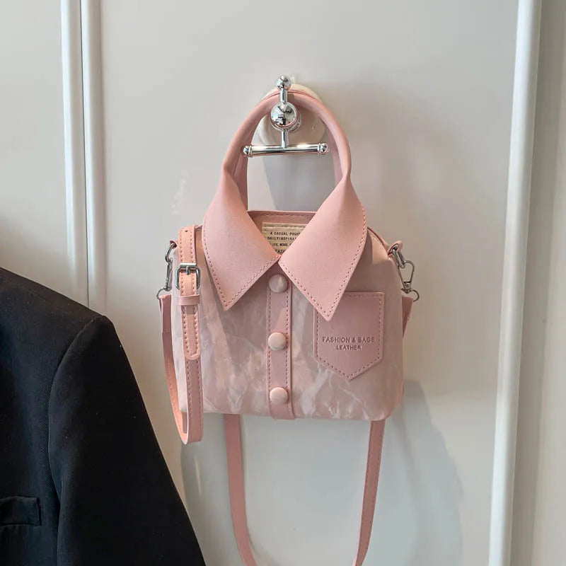 2026 New Minimalist Shirt Bag for Women Fashion Casual Shoulder Crossbody Bag Unique Design Handbag