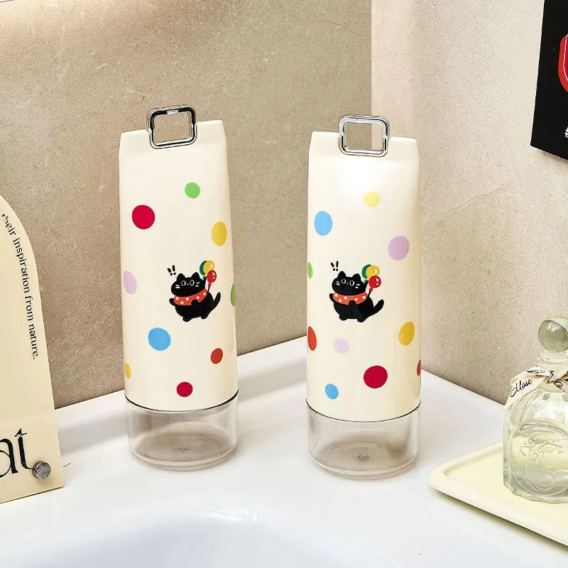 Ins Fashion Trendy Appearance Quality Travel Toothbrush Case with Polka Dots for Toothbrush and Cup Storage