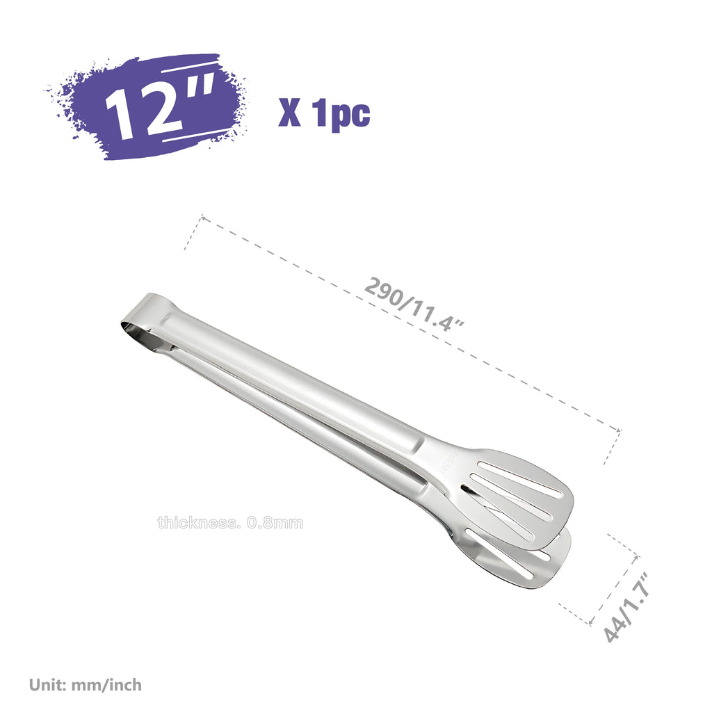 VIMACO® High Quality Stainless Steel 304 18/8 Food Tong Small Serving Utensils for Cooking Entertain Salad Barbecue Buffet Toast
