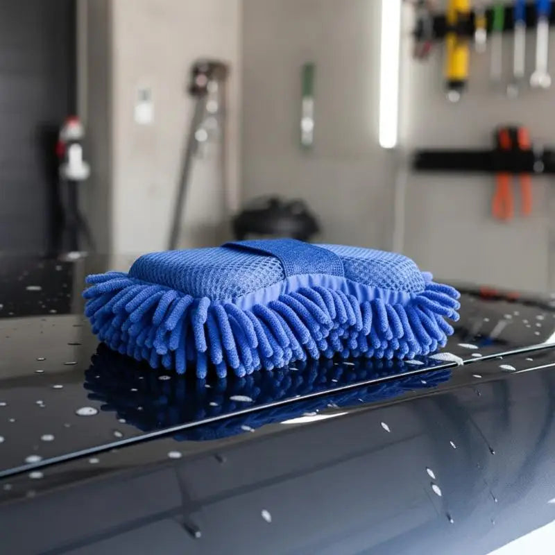 Car Wash Gloves and Towels Microfiber Chenille Soft Absorbent Set for Vehicle Interior Exterior Cleaning Tasks