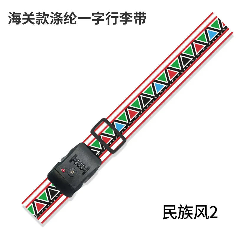 Luggage Straps for 22-28 inch Suitcases TSA Approved Combination Lock Adjustable Suitcase Packing Belt Abroad Binding Straps
