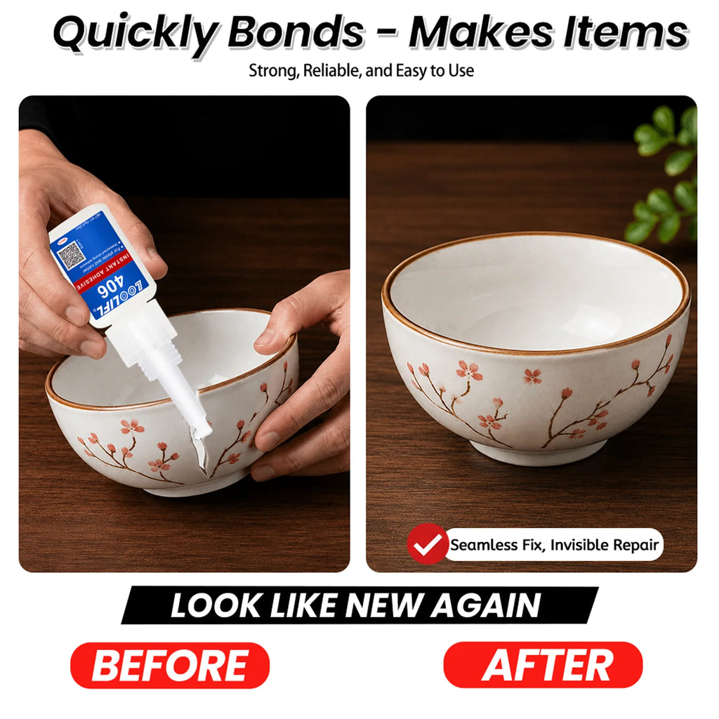 Multi-Purpose Super Glue Instant Adhesive Quick-Drying Extra Strong Bond For Repair DIY Craft Shoe Fixing Home Decor