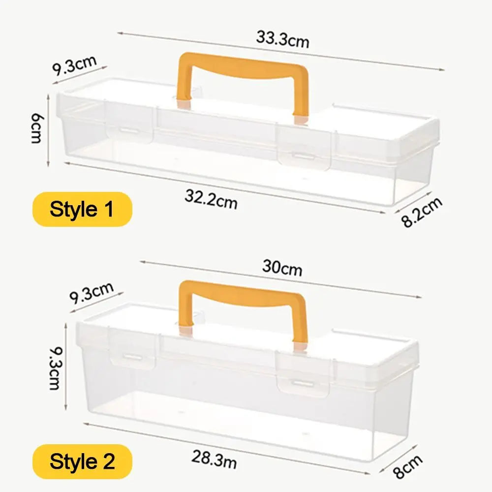 Portable Plastic Hardware Tool Box Transparent Tool Organizer Tool Storage Box Household Toolbox Parts Box