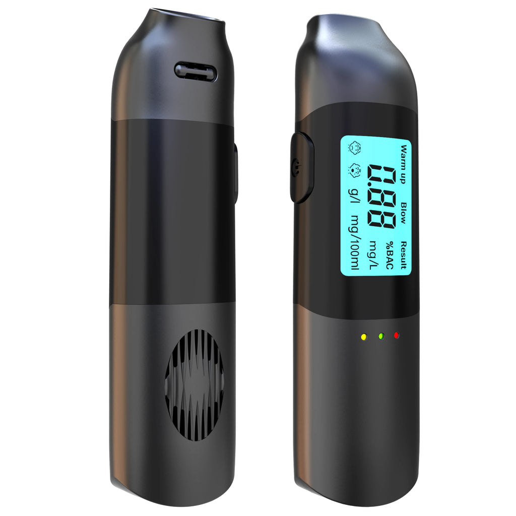 LCD Display Digital Alcohol Tester Professional Alcohol Detector Breath Rechargeable Breathalyzer Alcotester Drunk Driving Test