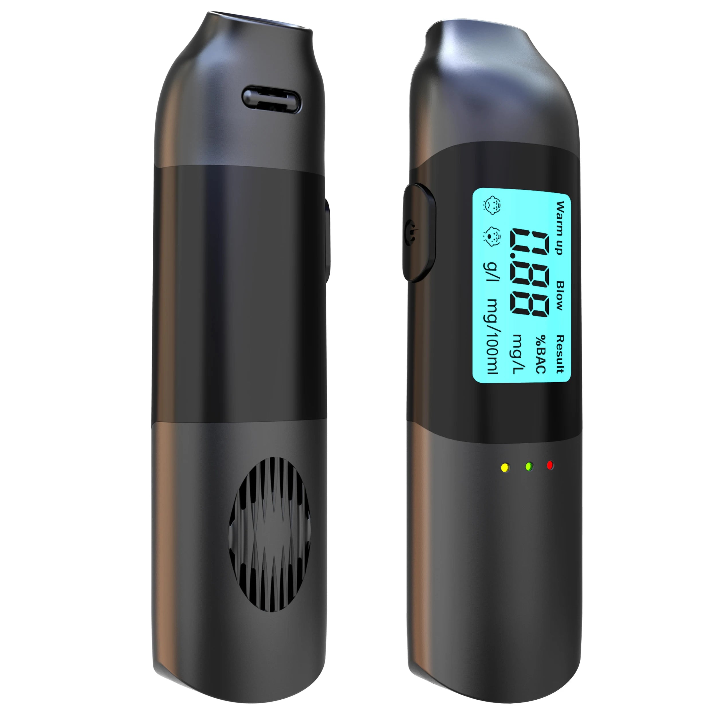 LCD Display Digital Alcohol Tester Professional Alcohol Detector Breath Rechargeable Breathalyzer Alcotester Drunk Driving Test