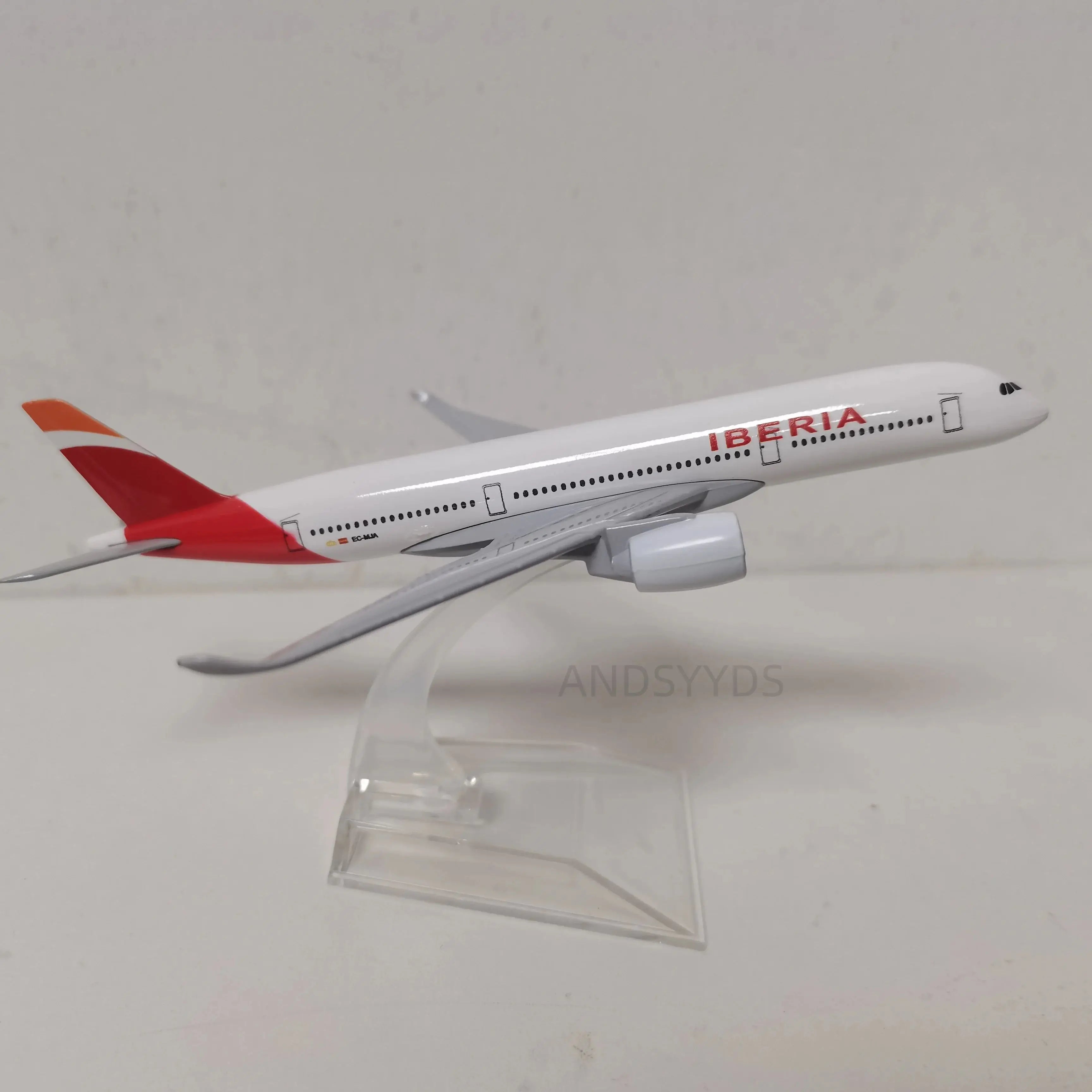 16CM Iberia A350 Airplane Models	Scale 1:400 Metal Alloy Scale Aircraft  Replica Diecast Aviation Collectibles Toy for Boys