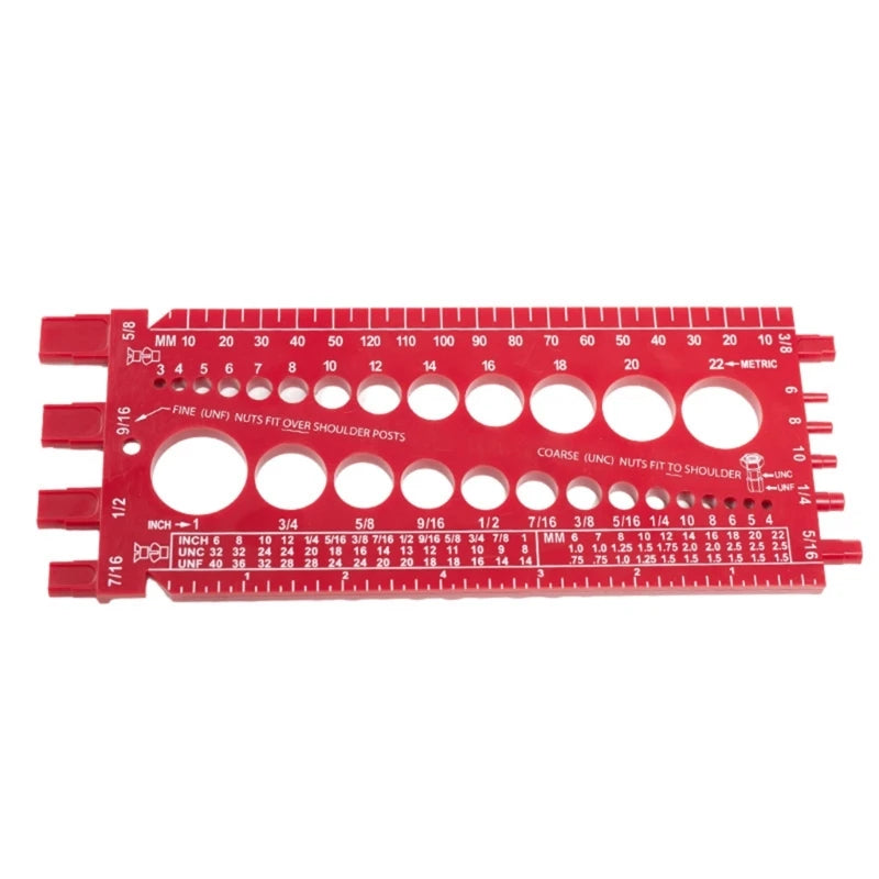 Bolt Nut Thread Checker Inch & Metric Thread Tester Bolt Gauges Metric Size Gauge Tester Measuring Tool KitsAccessories M4YD