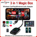 SKILLDRIVE 3 in 1 CarPlay Android Auto Adapter Wireless Wired USB Dongle with Ai Box Youtube for CarPlay Adapter