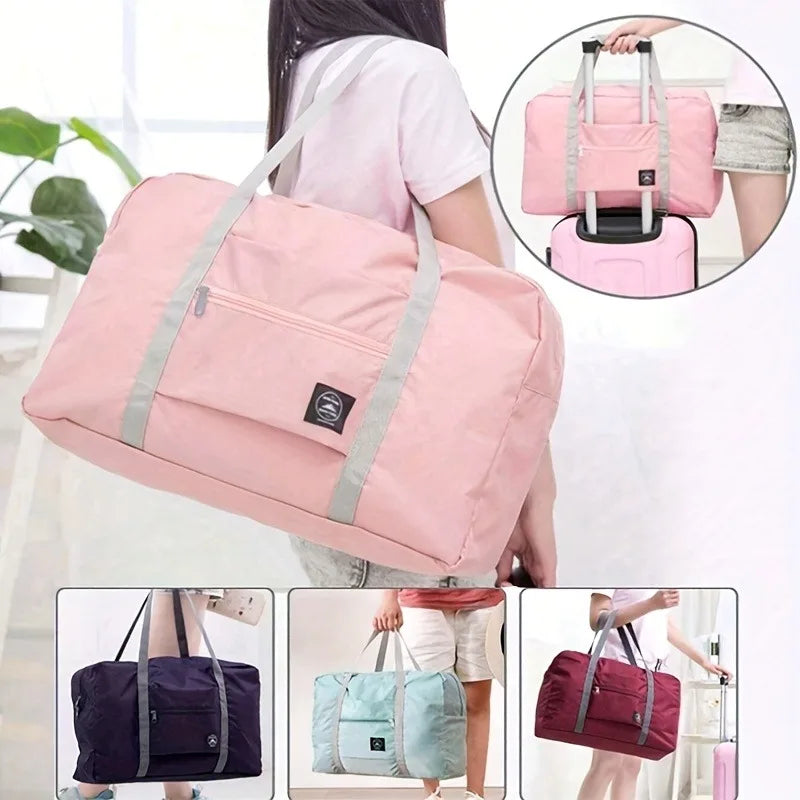 Lightweight Foldable Travel Duffel Bag: Unisex Tote Carry-On Luggage for Weekenders & Overnight Stays