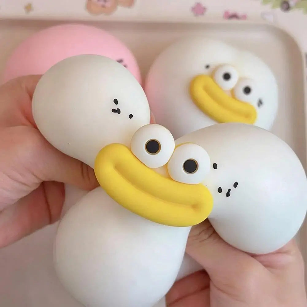 Big Mouth Mantou Stress Relief Toy Squeeze Balls Stress-Relief Squishy Toys Slow Rebound Sensory Fidget Toys For Adults Kids ﻿