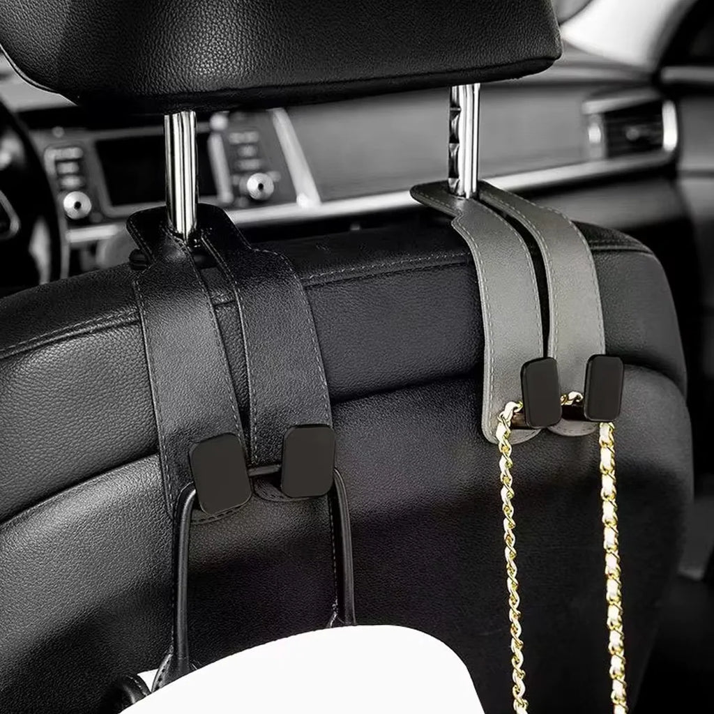 YONGRUN Car Headrest Hooks Seat Backrest Storage Shelves Clips Luggage Hangers Car Fasteners Three Color Optional Hooks Black