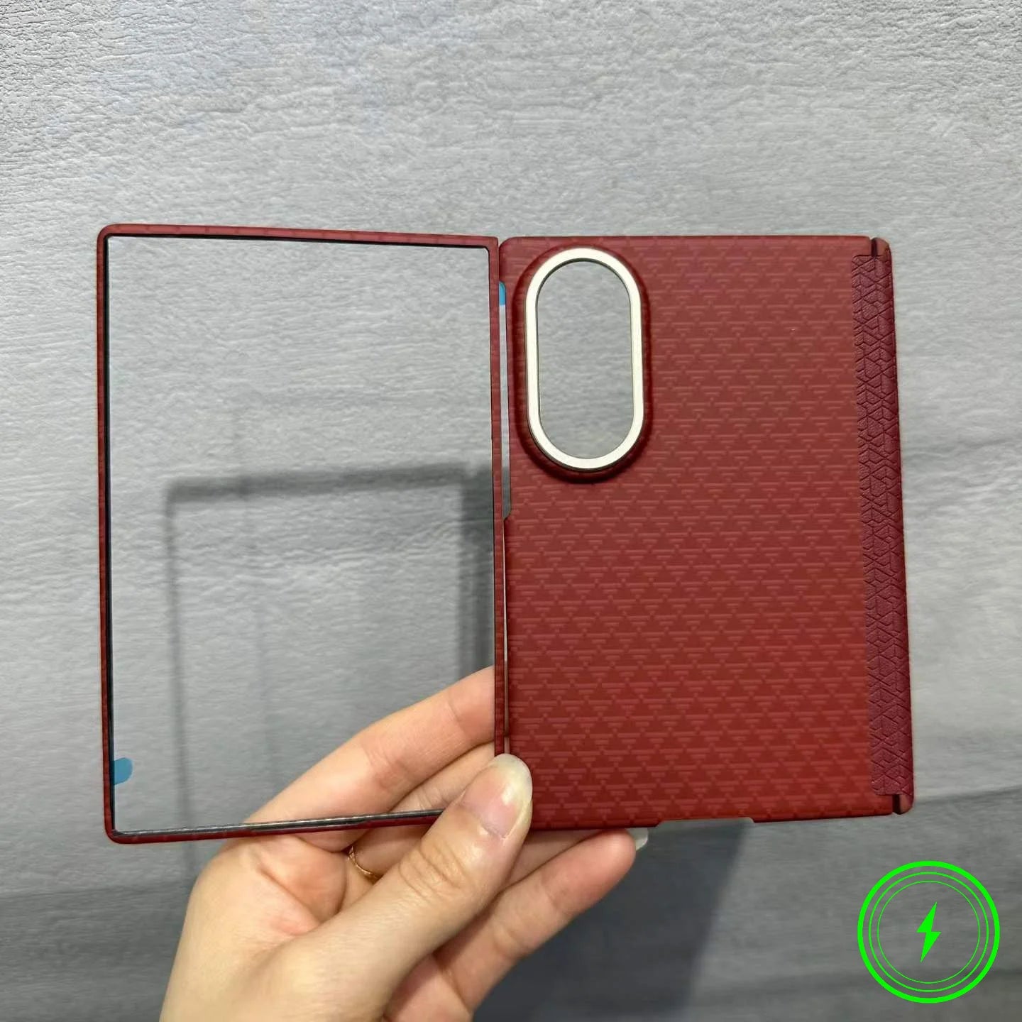 Luxury Busienss Nano-carving Carbon Fiber Texture Case for For Samsung Galaxy Z Fold 8 for Magsafe Hinge Alloy Lens Phone Cover