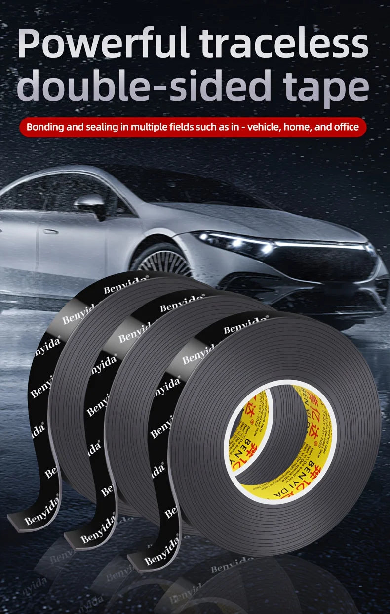 3m/Roll 10-50mm Width Double Sided Adhesive Tape for Automobile High Viscosity Car Fixed Adhesive High Temperature Resistant