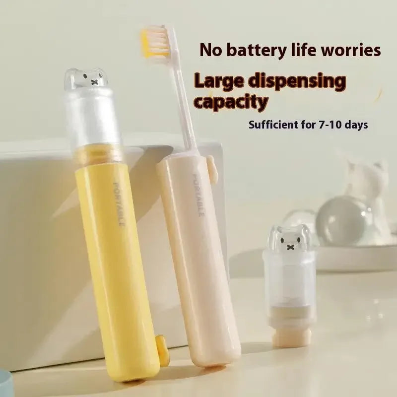 2 In1 Mini Travel Toothbrush Toothpaste Set Adult Outgoing Camp Business Toothbrush Carry-on Deep Cleaning Oral Care