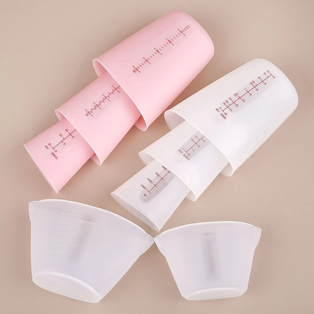 125/250/500ml Silicone Measuring Cup Tools With Scale DIY Gypsum Plaster Epoxy Resin Glue Mixing Cup Tools For Jewelry Making
