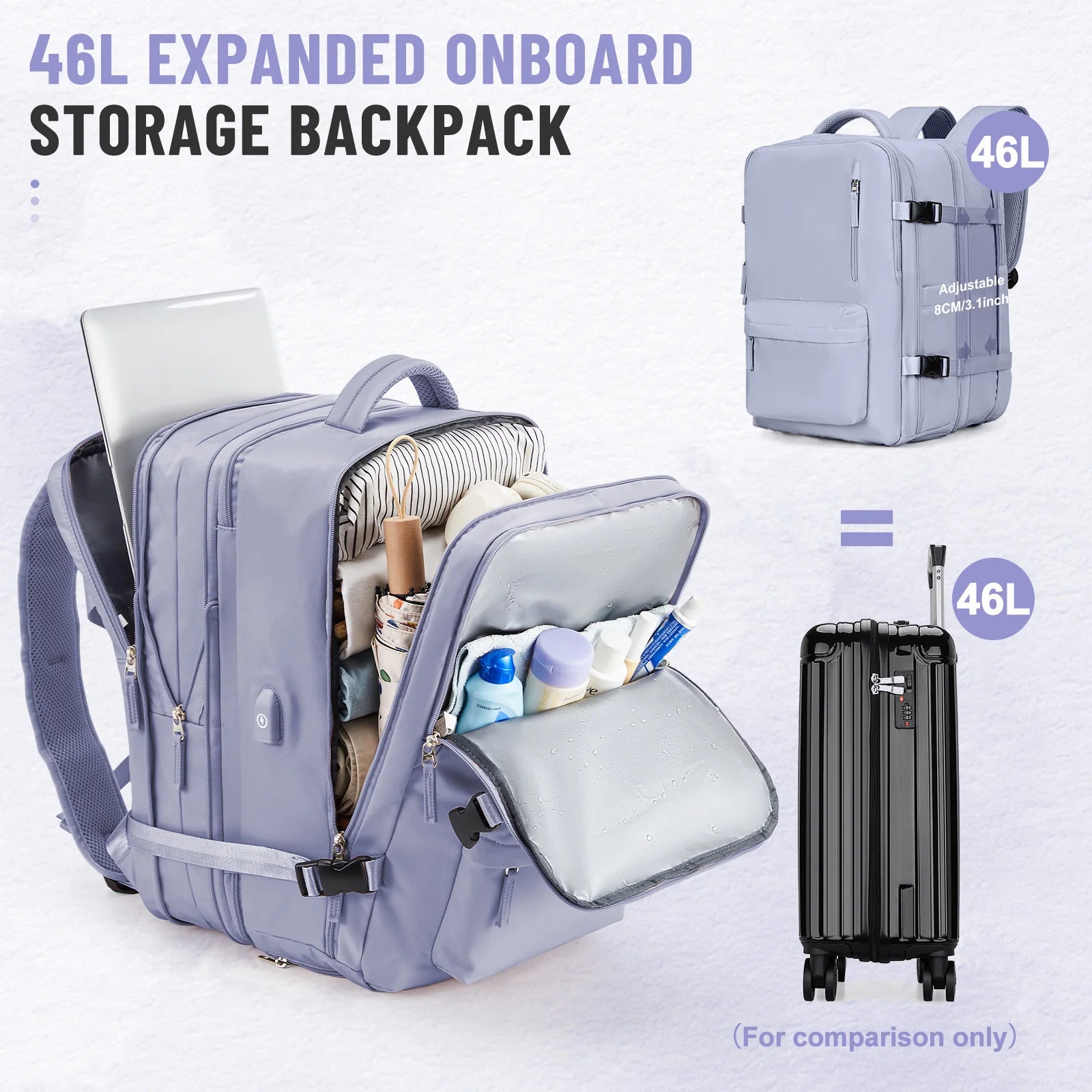 Backpack for Women Men Waterproof Air Travel Backpack Hand Luggage Laptop Bags Large Capacity Expansion Backpack Shoulder Bag