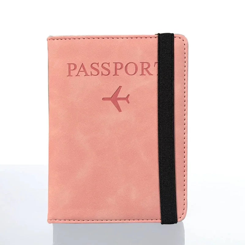 Vintage RFID PU Leather Passport Cover Multi-Function Wallet Case with ID Bank Card Slots for Women & Men Travel Accessory