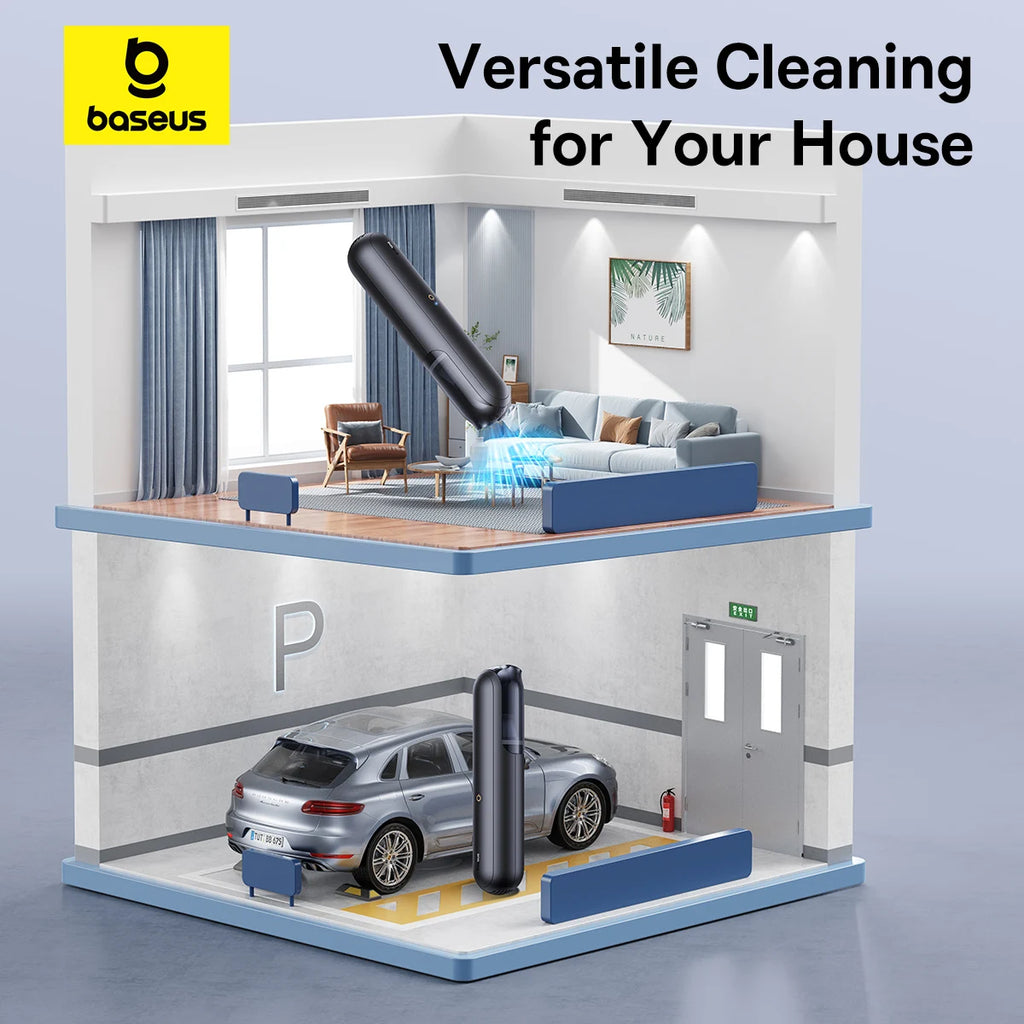 Baseus A0 Pro Car Vacuum Cleaner 4000Pa Portable Wireless Car Filter Powerful Suction Handheld For Automotive Home PC Cleaning