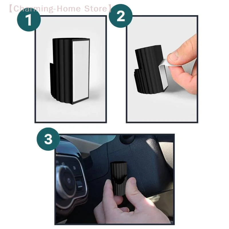 【M】Universal Silicone Car Lipstick Holder Portable Small Item Organizer Rack For Cosmetics And Accessories Practical Hook Design