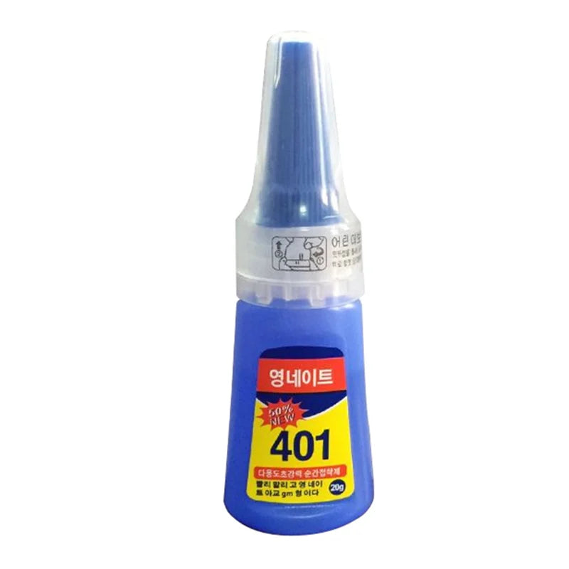 1PCS 401 Instant Fast Adhesive 20ML Bottle Stronger Super Glue Multi-Purpose Fix HOT Super Strong Liquid Colorless Glue