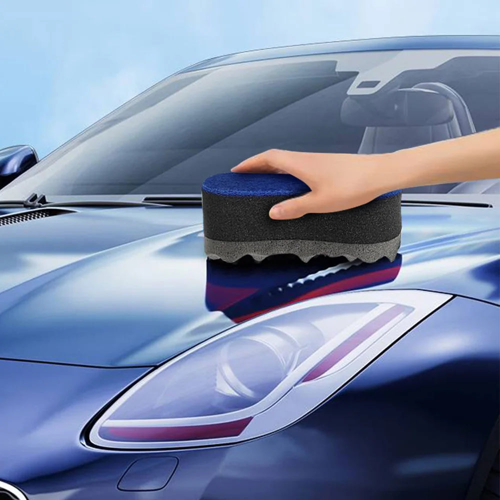 1pc Auto Accessories Car Body Dust Remove Three Layers Cleaning Sponge Color Random Wheel Tire Detailing Waxing Washing Tool