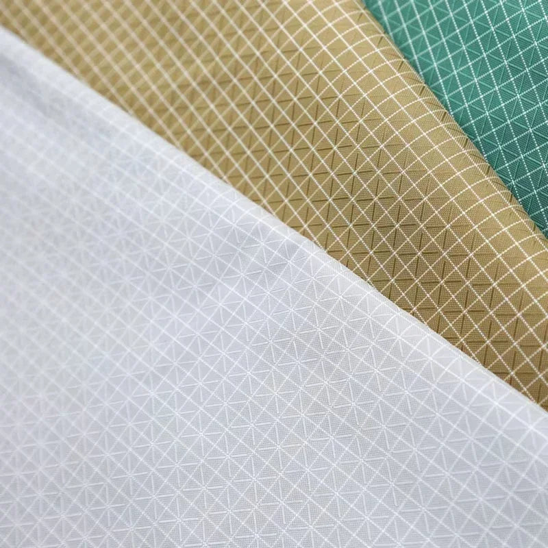 210D Waterproof Plaid Fabric UHMWPE Blended Nylon Material Ultra Light Gridstop for Outdoor Backpack Tent Costume DIY 90x150cm