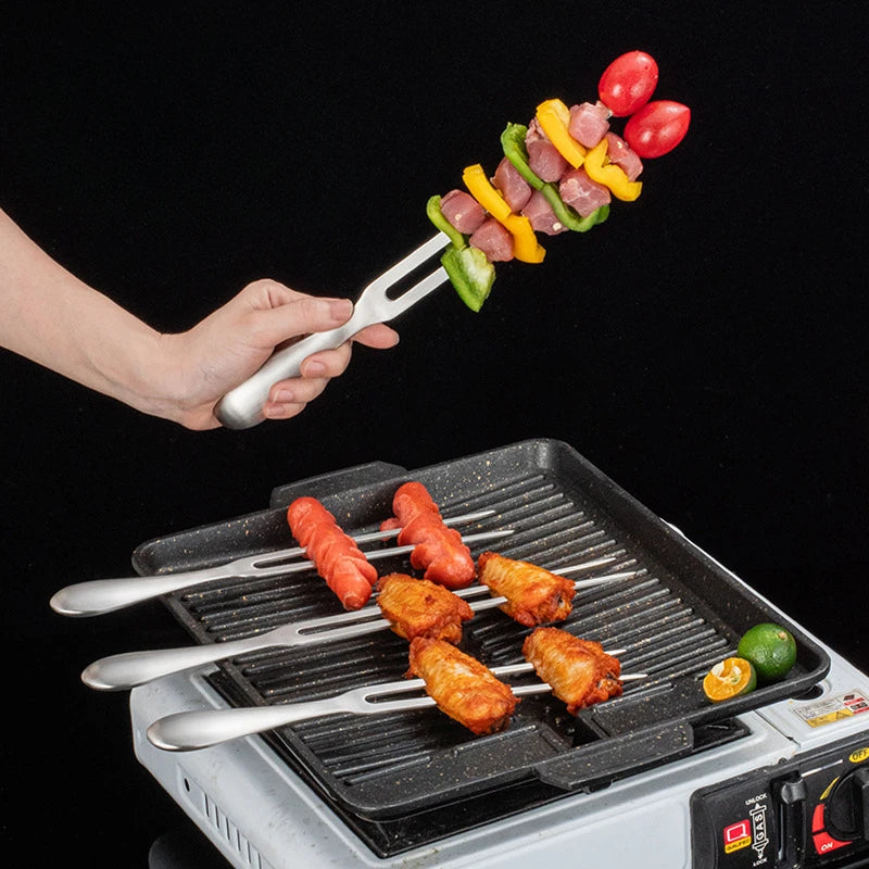 304 Stainless Steel Meat Carving Forks 11in BBQ Serving Tools - Durable Ergonomic - Perfect for Kitchen Roasting Grilling Prep