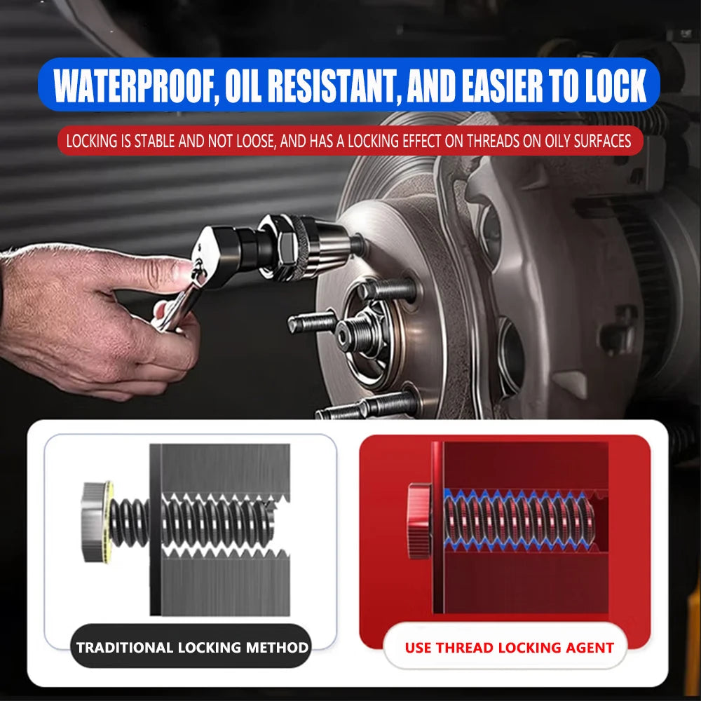Industrial Grade 243 271 Threadlocker Anaerobic Glue Medium High Strength Anti Loosen Rust Seal Metal Screw Adhesive 10ML 50ML