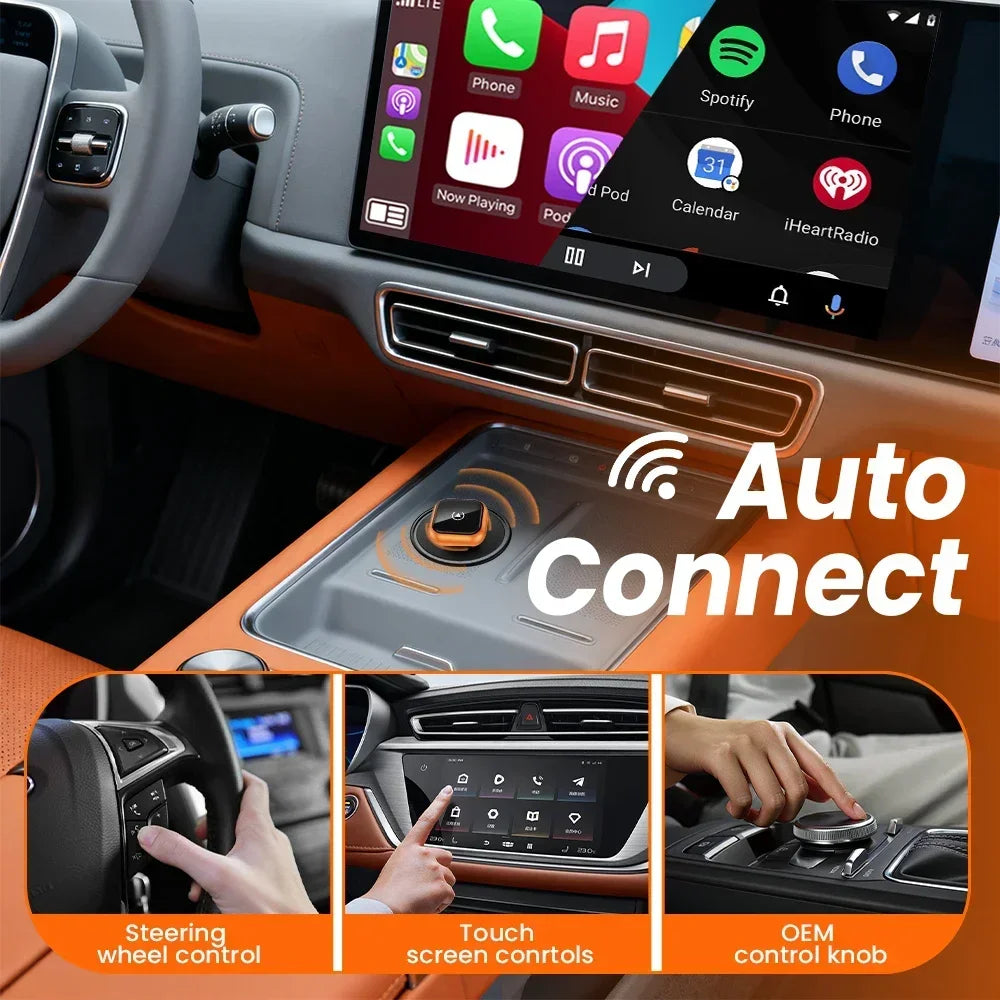 2In1 Wireless CarPlay Android Auto Adapter USB Dongle Smart Mini Box Plug And Play 5G WIFI Bluetooth For 98% Wired Carplay Cars