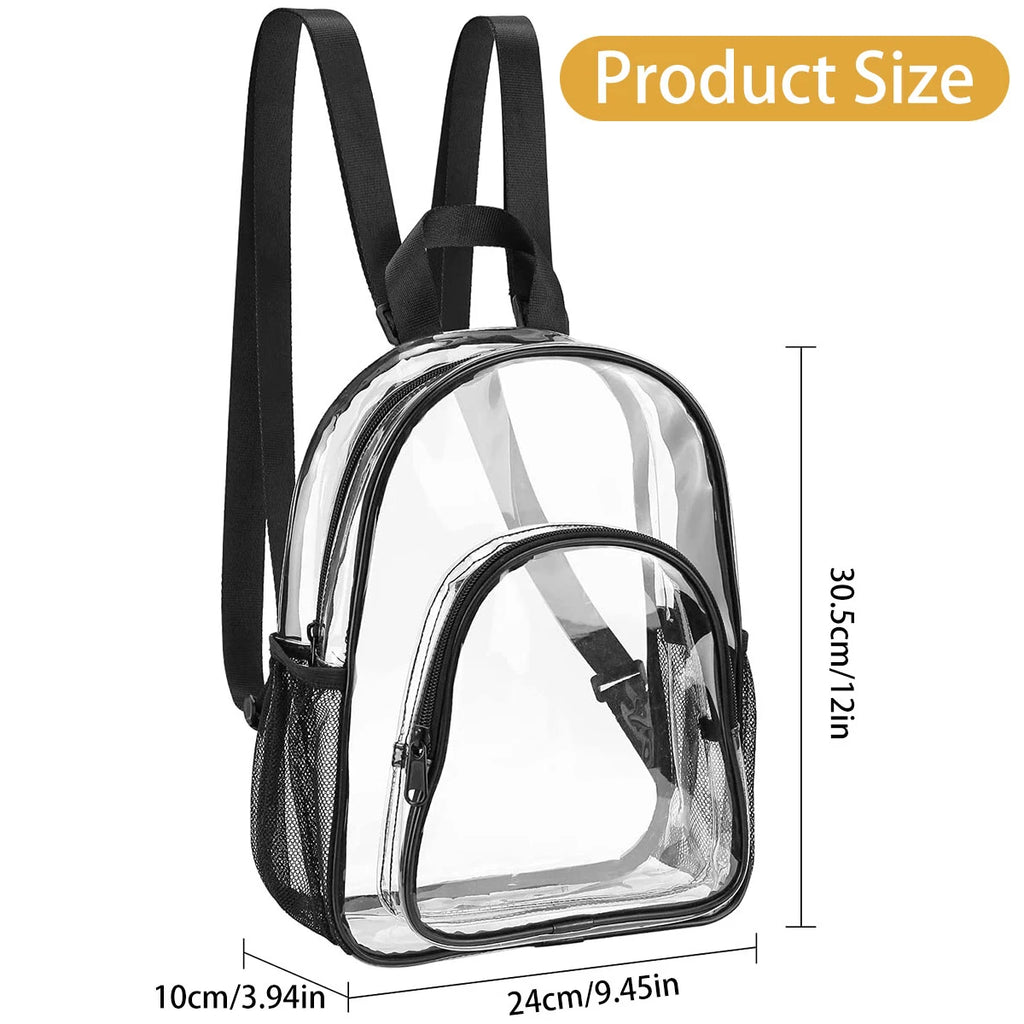 Clear Purse Stadium Transparent Messenger Bag Waterproof Stadium Approved for Men and Women Hand-free Clear CrossBody Bag