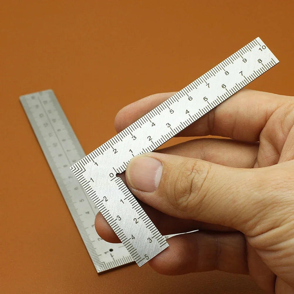90 Degree Angle Ruler Stainless Steel L Shape Ruler Measuring Tool Metal Straight Woodworking Ruler Tools Right Angle Ruler