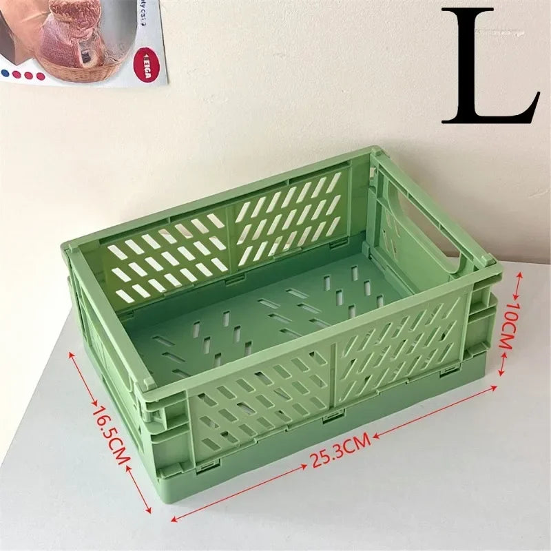 6Color Foldable Storage Baskets Student Desktop Holder Tape Stationery Cosmetic Storage Box Home Office Organizer Container