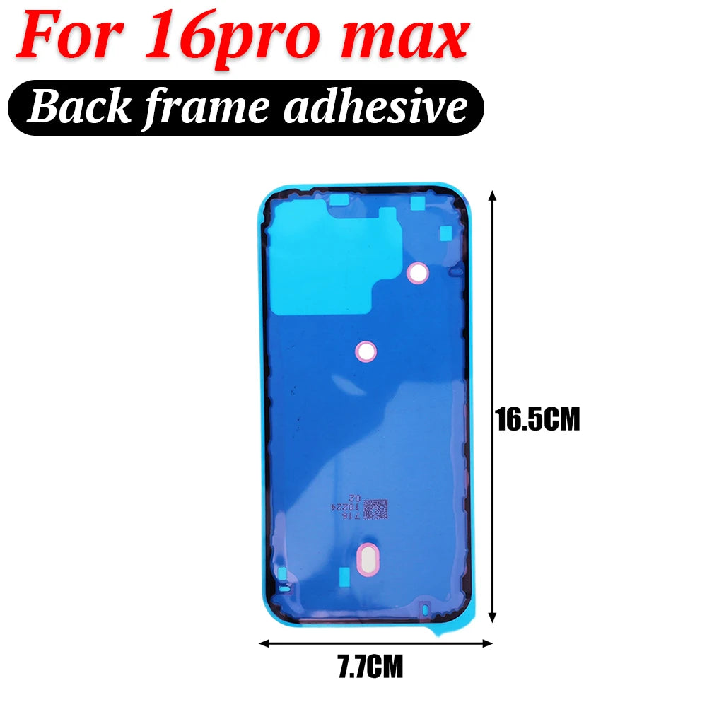 1-10pack Back Cover Adhesive Sticker for IPhone 16 Pro 16pro Max LCD Screen Front Frame Waterproof Seal Tape Glue Repair Parts