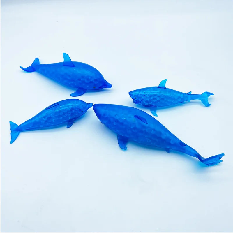 Squishy Shark Stress Balls Dolphin Squeeze Ball Stretchy Stress Squish Ball Sea Animal Squeeze Squishy Toys for Kids Adults