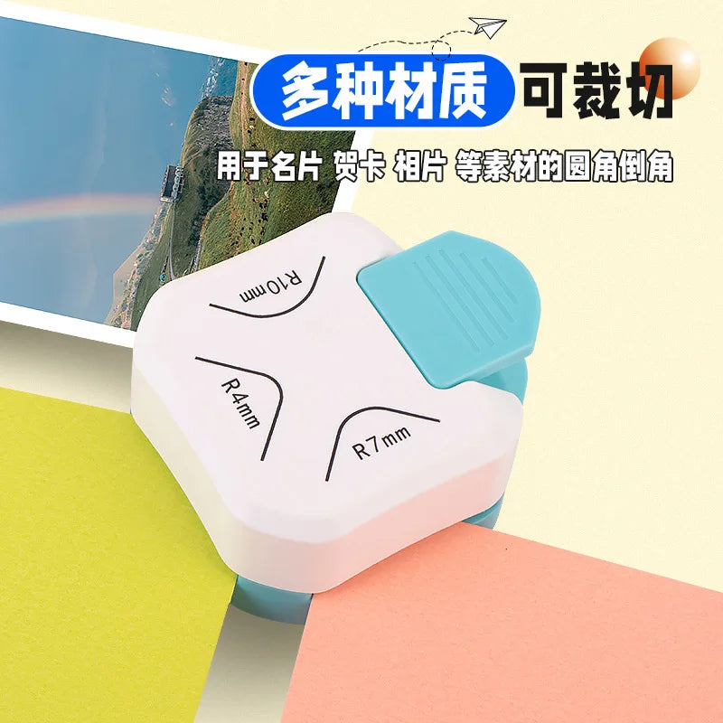 Corner Rounder Punch 3 in1 R4/R7/R10mm Round Corner Trimmer Cutter for Card Craft Scrapbook Wrapping Paper Sticker