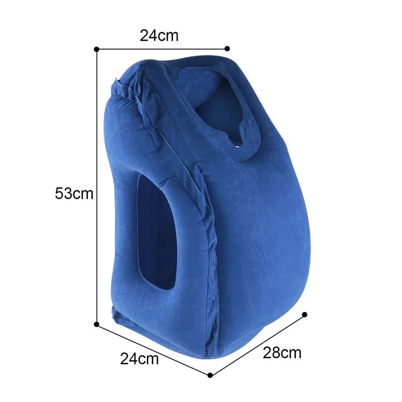 Inflatable Travel Pillow, Airplane Neck Pillow for Sleeping, Supports Head and Chin for Airplanes,Trains,Cars and Office Napping