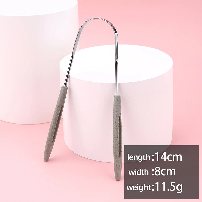 1PCS Oral Cleaner Brush Pure Copper Tongue Scraper Fresh Cleaning Hygiene High Quality Tounge Scraper