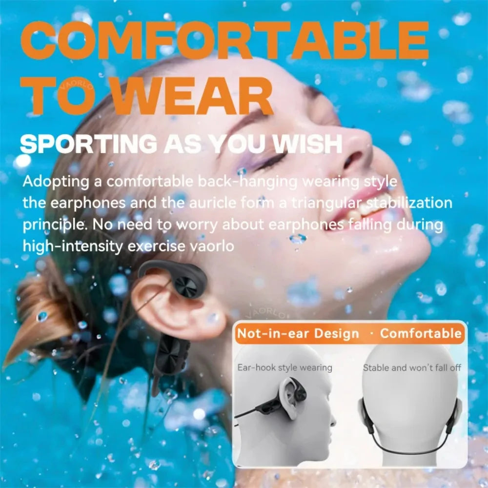 New-X7 Bone Conduction Wireless Headphone Bluetooth 5.4 Waterproof Swim Headset MP3 Player HIFI Music Sports Earphone