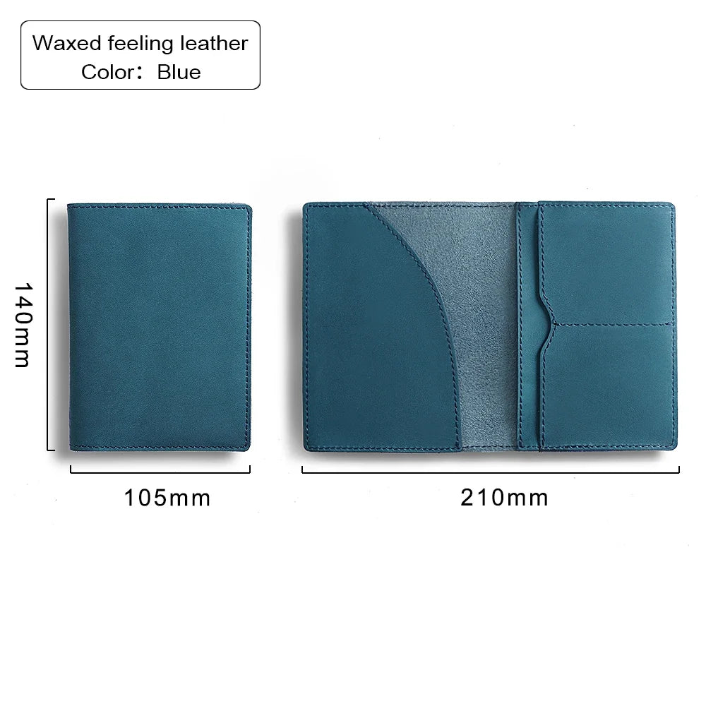 Leather Passport Holder for Travel Essentials, Slim Passport Cover Case Travel Wallet Bifold Credit Card Bag for Women Men