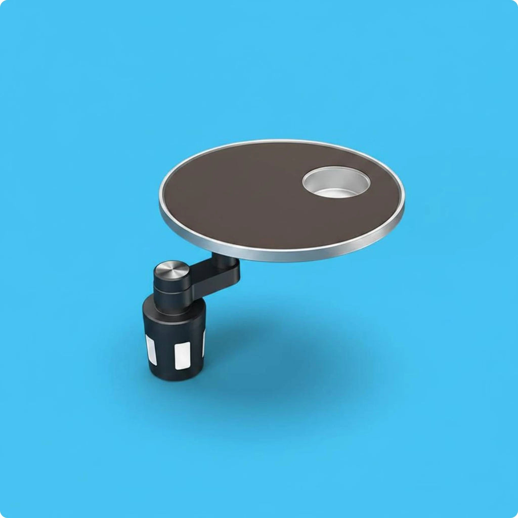 Front Seat Table 360-Degree Rotation Car Dining Tray Rotating Car Tray Multi-Functional Stable Support for Drivers, Road Journey